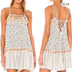 Free People Borderline Embroidered Tank Dress XS